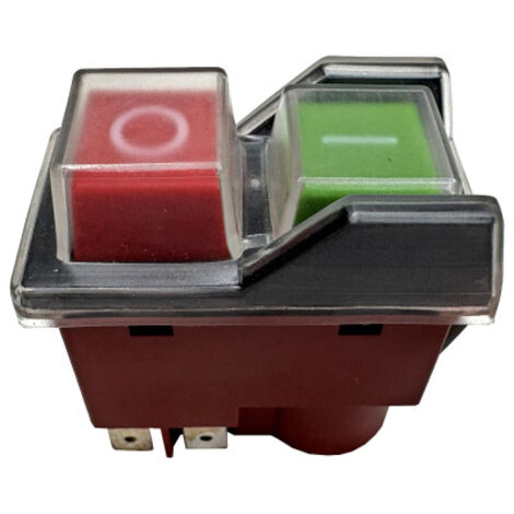 JIABEN JB03-14/2-2 Elektromagnetischer Drucktastenschalter 250V 18A 4Pin Schalter für Gartenhäcksler uvm