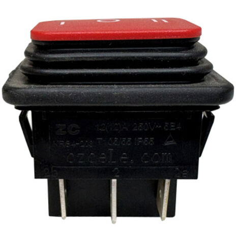 ZC KRS4-203 3-Positionen-Wippschalter 250V 16A 6Pin Kippschalter Schalter rot