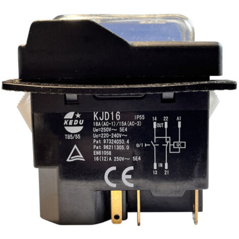 KEDU KJD16 Druckknopfschalter 250V 18A 5Pin Magnetschalter