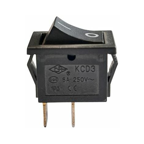 KCD-3 Wippschalter An-/Aus 2Pin 250V 6A Schwarz