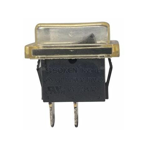 SOKEN Mini Wippschalter 250V 6A 2Pin Schalter mit Abdeckung