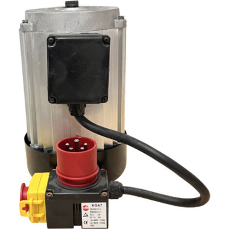 Ersatzmotor Industriemotor 400V 3,5kW + Schalter mit Not/Aus Funktion Motor Holzspalter Elektromotor