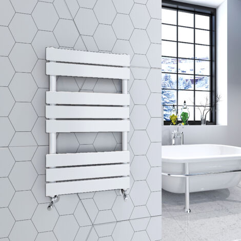 Heated Towel Rail Radiator 800x450mm White Flat Panel (1/5)