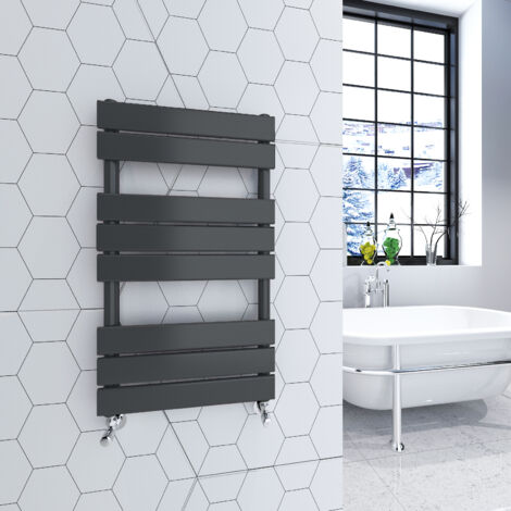 Heated Towel Rail Radiator 800x450mm Anthracite Flat Panel