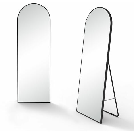 SKY BATHROOM Freestanding or Wall Mounted Full Length Black Framed Mirror W 50 x H 150 cm