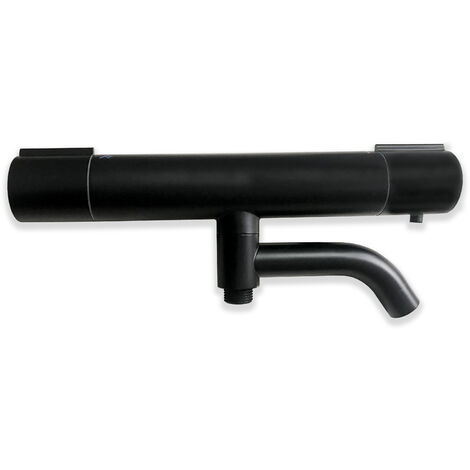 SKY Bathroom Wall Mounted Thermostatic Shower Mixer Tap - Matte Black1