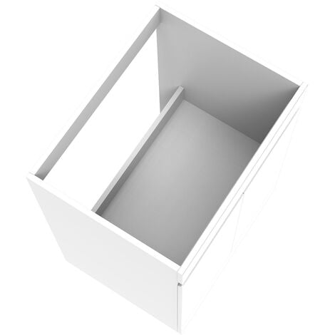 500mm Freestanding Bathroom Vanity Unit without Basin Matt White - Flat Pack
