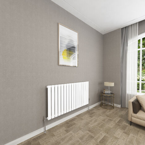 SKY Bathroom 600x1156mm White Single Flat Panel Radiator Horizontal Central Heating Rad (1/5)