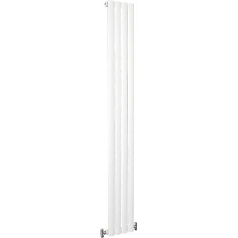 SKY Bathroom Oval Column Radiator Vertical 1800x236mm Single White