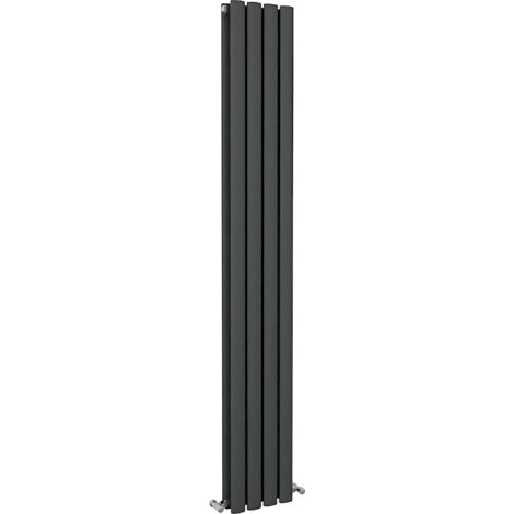 SKY Bathroom Oval Column Radiator Vertical 1600x236mm Double Anthracite