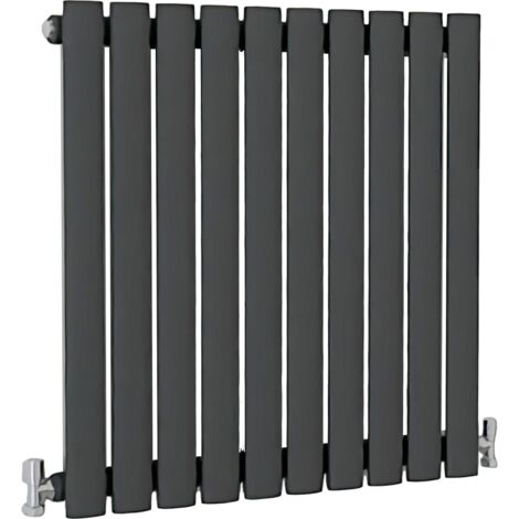 SKY Bathroom Oval Column Radiator Horizontal 600x590mm Single Anthracite