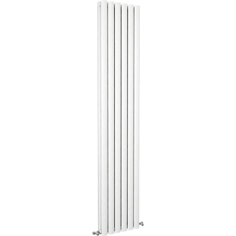 SKY Bathroom Oval Column Radiator Vertical 1800x354mm Double White