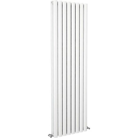 SKY Bathroom Oval Column Radiator Vertical 1600x472mm Double White
