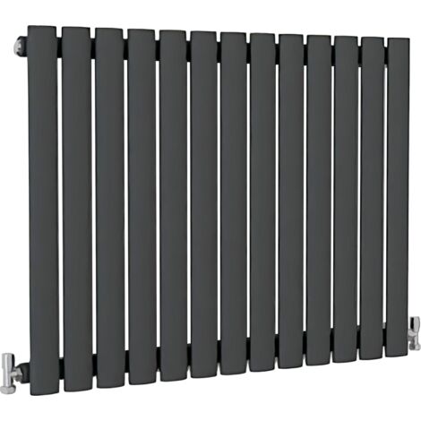 SKY Bathroom Oval Column Radiator Horizontal 600x767mm Single Anthracite