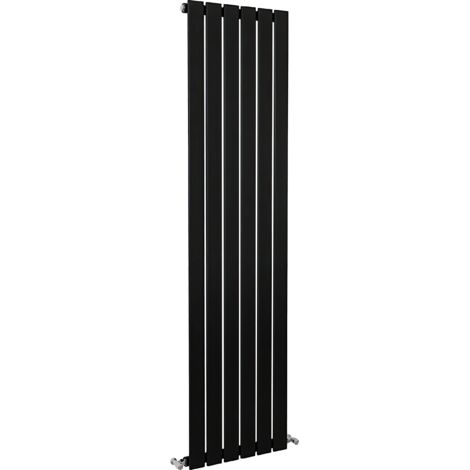 SKY Bathroom Flat Panel Radiator Vertical 1600x408mm Single Black