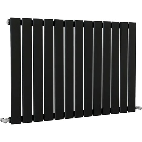 SKY Bathroom Flat Panel Radiator Horizontal 600x884mm Single Black