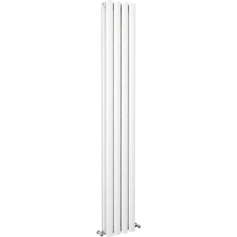 SKY Bathroom Oval Column Radiator Vertical 1600x236mm Double White