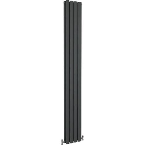 SKY Bathroom Oval Column Radiator Vertical 1800x236mm Double Anthracite