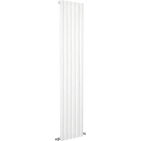 SKY Bathroom Oval Column Radiator Vertical 1800x354mm Single White