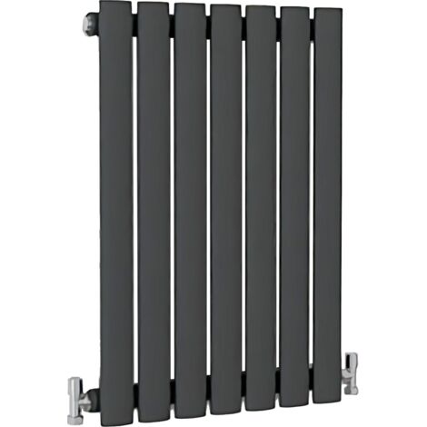SKY Bathroom Oval Column Radiator Horizontal 600x413mm Single Anthracite