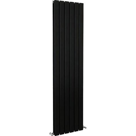 SKY Bathroom Flat Panel Radiator Vertical 1600x408mm Double Black