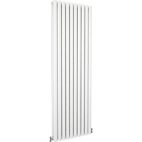 SKY Bathroom Oval Column Radiator Vertical 1800x590mm Double White