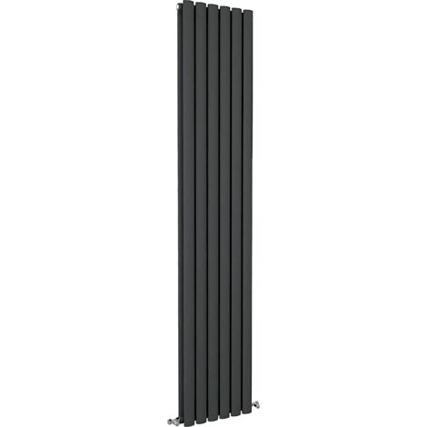 SKY Bathroom Oval Column Radiator Vertical 1800x354mm Double Anthracite (1/5)