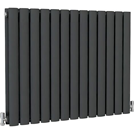 SKY Bathroom Oval Column Radiator Horizontal 600x767mm Double Anthracite