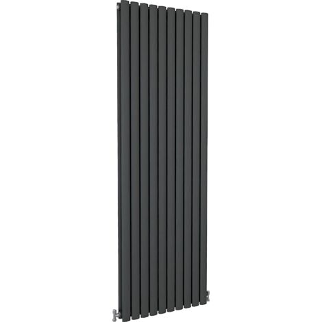 SKY Bathroom Oval Column Radiator Vertical 1800x590mm Double Anthracite