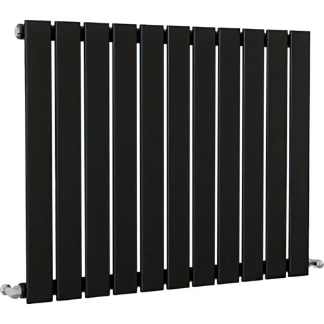 SKY Bathroom Flat Panel Radiator Horizontal 600x748mm Single Black