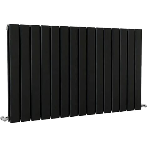 SKY Bathroom Flat Panel Radiator Horizontal 600x1020mm Double Black