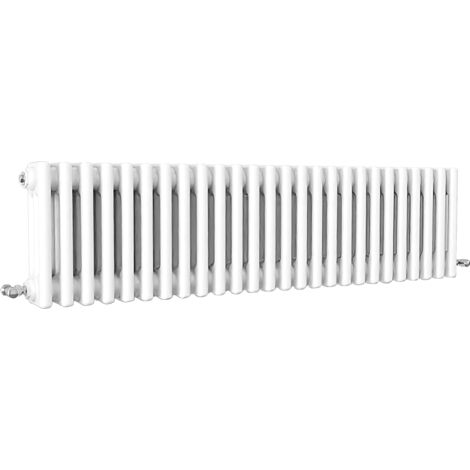 SKY Bathroom Traditional Cast Iron Style Radiator 3 Column White 300x1190mm (1/5)