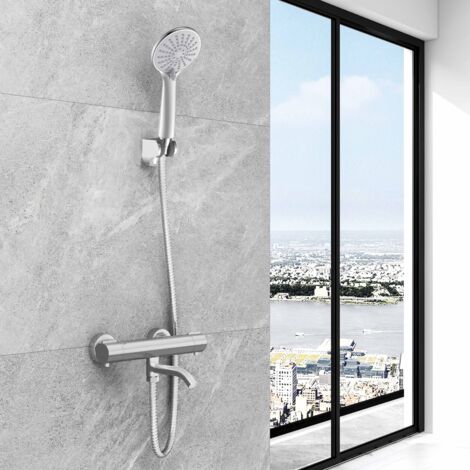 SKY Bathroom Wall Mounted Thermostatic Shower Mixer Tap - Chrome