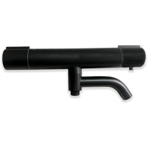 SKY Bathroom Wall Mounted Thermostatic Shower Mixer Tap - Matte Black