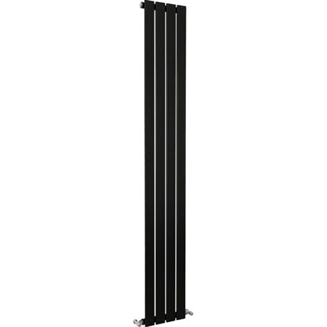 SKY Bathroom Flat Panel Radiator Vertical 1800x272mm Single Black
