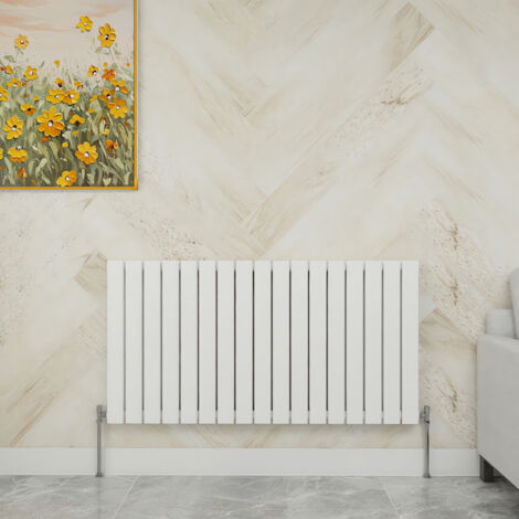 SKY Bathroom 600x1156mm Double White Horizontal Flat Panel Radiator Designer Central Heating Radiator (1/5)