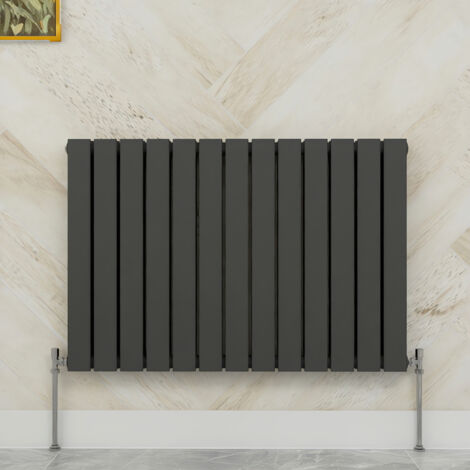 SKY Bathroom 600x884mm  Double Anthracite Horizontal Flat Panel Radiator Designer Central Heating Radiator