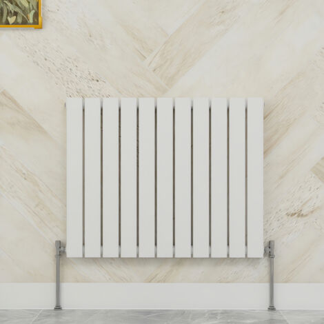 SKY Bathroom 600x748mm Single White Horizontal Flat Panel Radiator Designer Central Heating Radiator