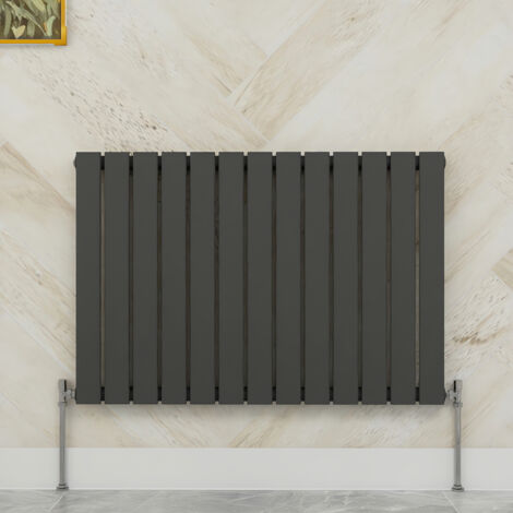 SKY Bathroom 600x884mm Single Anthracite Horizontal Flat Panel Radiator Designer Central Heating Radiator