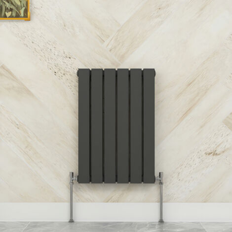 SKY Bathroom 600x408mm  Double Anthracite Horizontal Flat Panel Radiator Designer Central Heating Radiator