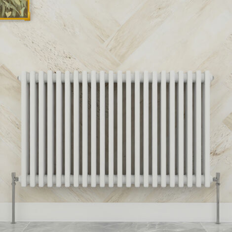 SKY Bathroom 600x1010mm 3 Column Radiator Horizontal White Traditional Column Radiator (1/5)