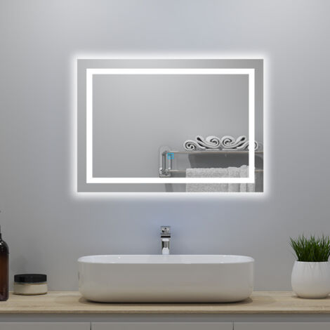 Illuminated Bathroom LED Mirror with Optional 3 Colour Light Anti-fog,Touch Switch (1/5)