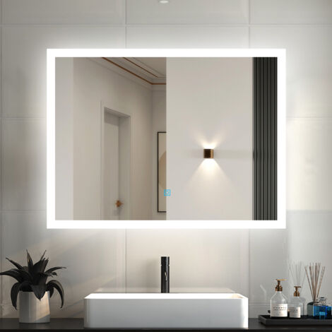 SKY Bathroom LED Mirror 800x600mm with Anti-Fog Cool White Light Vertical/Horizontal (1/5)