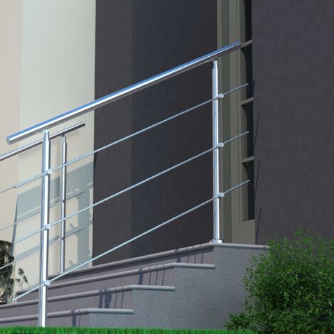 Stainless Steel Handrail Safety with 3 Cross Bars, 120cmx106cm for Indoor amd Outdoor
