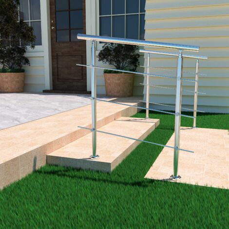 Stainless Steel Handrail Safety with 3 Cross Bars, 100cmx106cm for Indoor amd Outdoor