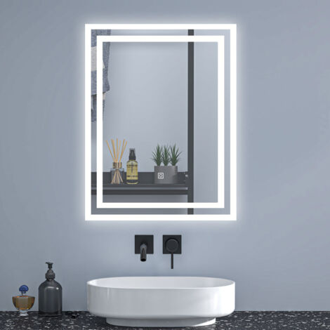 SKY Illuminated Wall-mounted Bathroom LED Mirror with Anti-Fog,white Colour LED Lighting,Memory Function,IP44 Waterproof,7050cm (1/5)