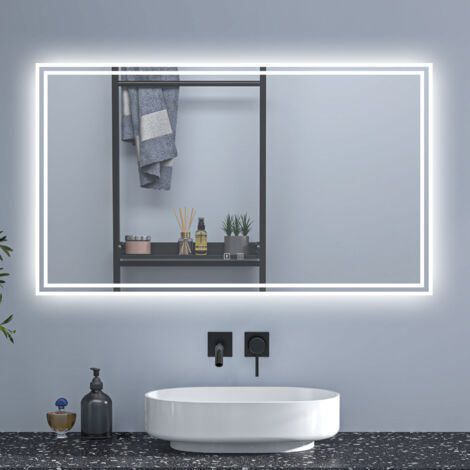 SKY Wall-Mounted Bathroom Smart LED Mirror with Anti-Fog & Bluetooth,Dimmable 3 Colour,Memory Function Touch Switch Vanity Mirror - 120x70 CM