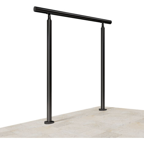 Stainless steel handrail Safety Rail Outdoor Indoor Handrail Mobility Grab Rail,Black handrail,100x106cm