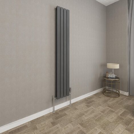 1600x272mm Anthracite Double Flat Panel Radiator Vertical Modern Central Heating Radiators