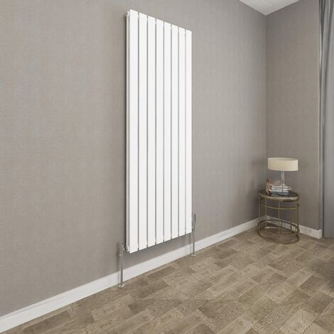 1600x544mm White Double Flat Panel Radiator Vertical Modern Central Heating Radiators